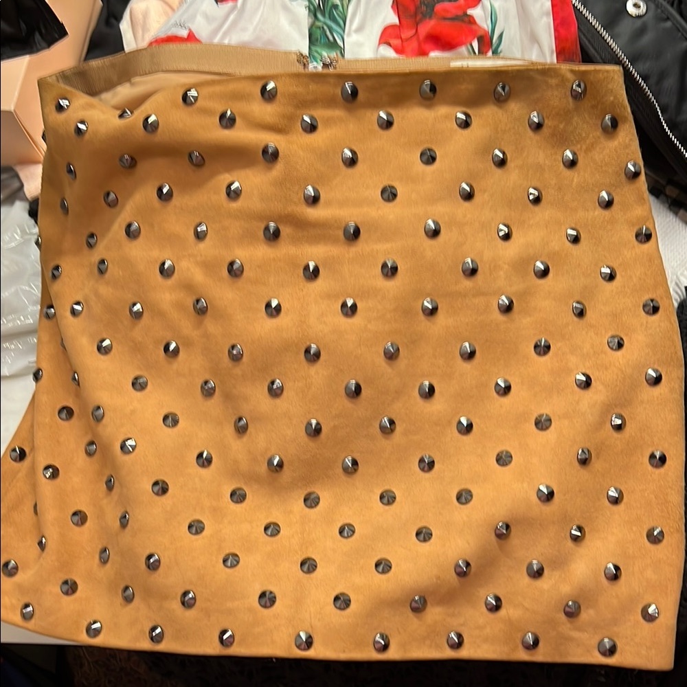 Studded Tan Skirt